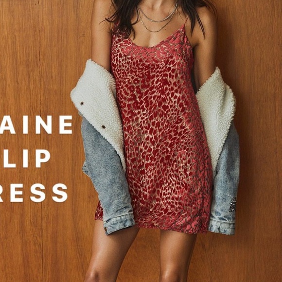 Red animal print dress - Picture 3 of 3